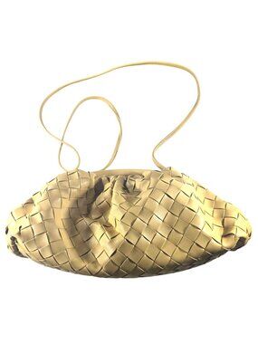 Woven Shoulder Bag Tan Beige Purse Handbag Neutral Spring Summer Fall Accessory